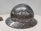 HDPE  Hexagon Pattern Hydro Dipped Full Brim Hard Hat with Fas-trac Suspension