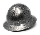 HDPE  Hexagon Pattern Hydro Dipped Full Brim Hard Hat with Fas-trac Suspension