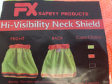 FX Yellow HI Visibility Reflective Hard Hat Neck Shade for Full Brim and half Brim Hard Hats