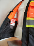 FX Three Tone Orange/Black Safety Vest with 6 Pockets