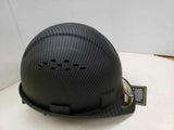 Matte Black Hydro Dipped Half Brim Hard Hat with Fas-trac Suspension