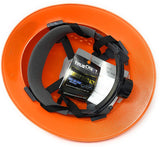 HDPE Orange Full Brim Hard Hat with Fas-trac Suspension