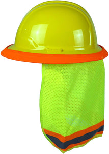 FX Yellow HI Visibility Reflective Hard Hat Neck Shade for Full Brim and half Brim Hard Hats