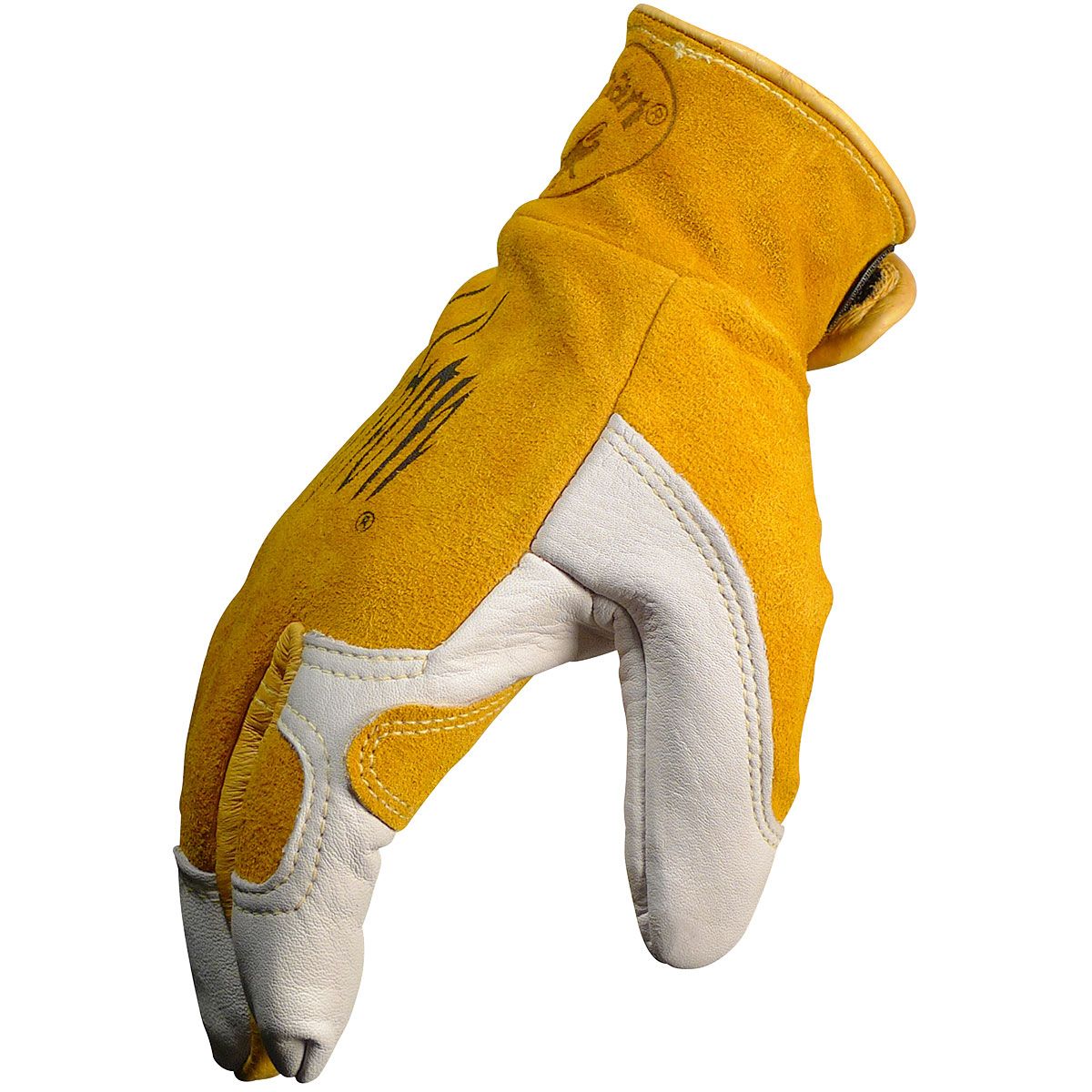 Caiman 1864 Deerskin Unlined Lean-On Patch TIG Welding Gloves – Gray/Black, MPN 1864
