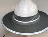 GRAY HI Visibility Reflective Hard Hat Neck Shade with Visor for Full Brim Hard Hats