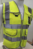 High Visibility Safety Vest with 7 Pockets and Zipper | Neon Yellow