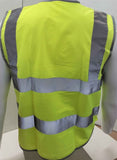 High Visibility Safety Vest with 7 Pockets and Zipper | Neon Yellow