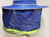 Royal Blue HI Visibility Reflective Hard Hat Neck Shade with Visor for Full Brim Hard Hats