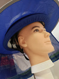 Royal Blue HI Visibility Reflective Hard Hat Neck Shade with Visor for Full Brim Hard Hats