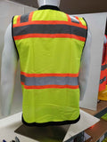 FX Three Tone Yellow/Black Safety Vest with 6 Pockets I Solid Knitted fabric front & Back