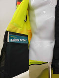 FX Three Tone Yellow/Black Safety Vest with 6 Pockets I Solid Knitted fabric front & Back