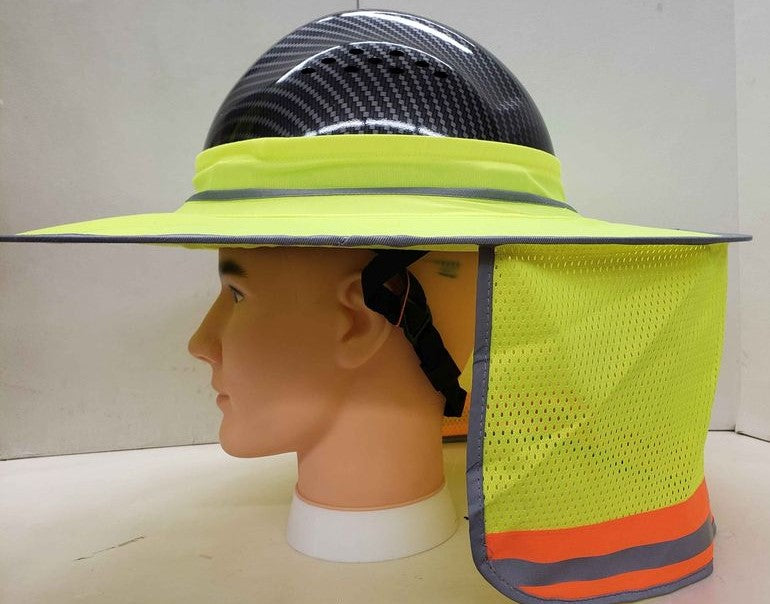 Amazon Hard Hat Brim With Shade Yellow HI Visibility Reflective Hard Hat Neck Shade With Visor For Ful