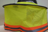 Yellow HI Visibility Reflective Hard Hat Neck Shade with Visor for Full Brim Hard Hats